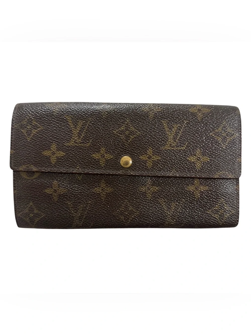 Louis Vuitton Sarah Monogram Leather Long 1999 Vintage Wallet on Chain